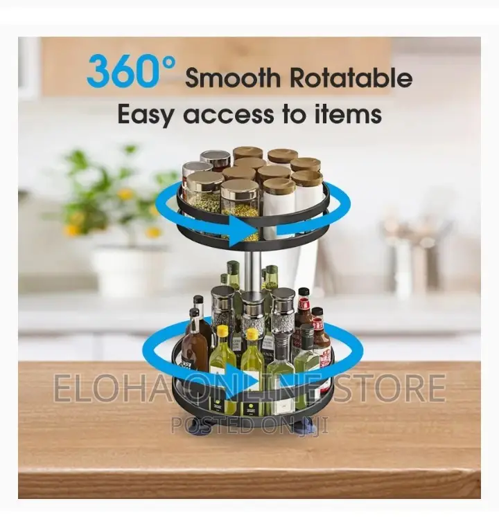 360° Rotation Multifunctional Spice Rack 2 Layers