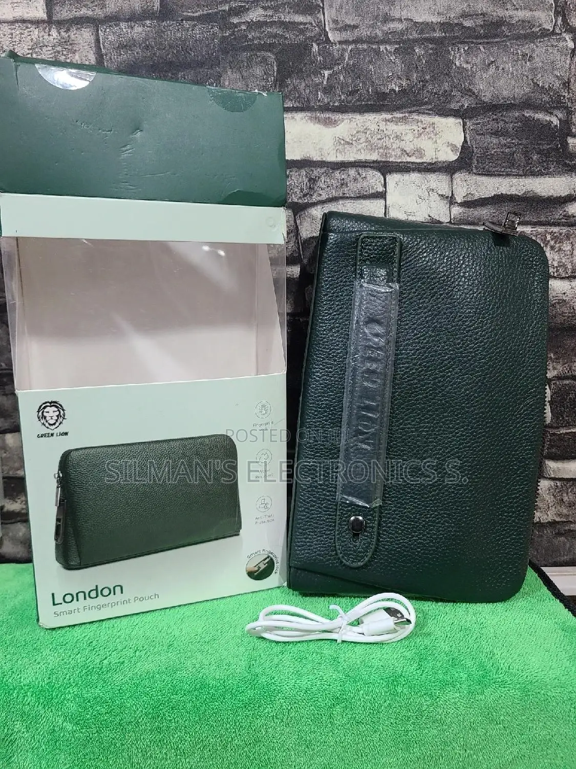 Green Lion London Fingerprint Pouch Green