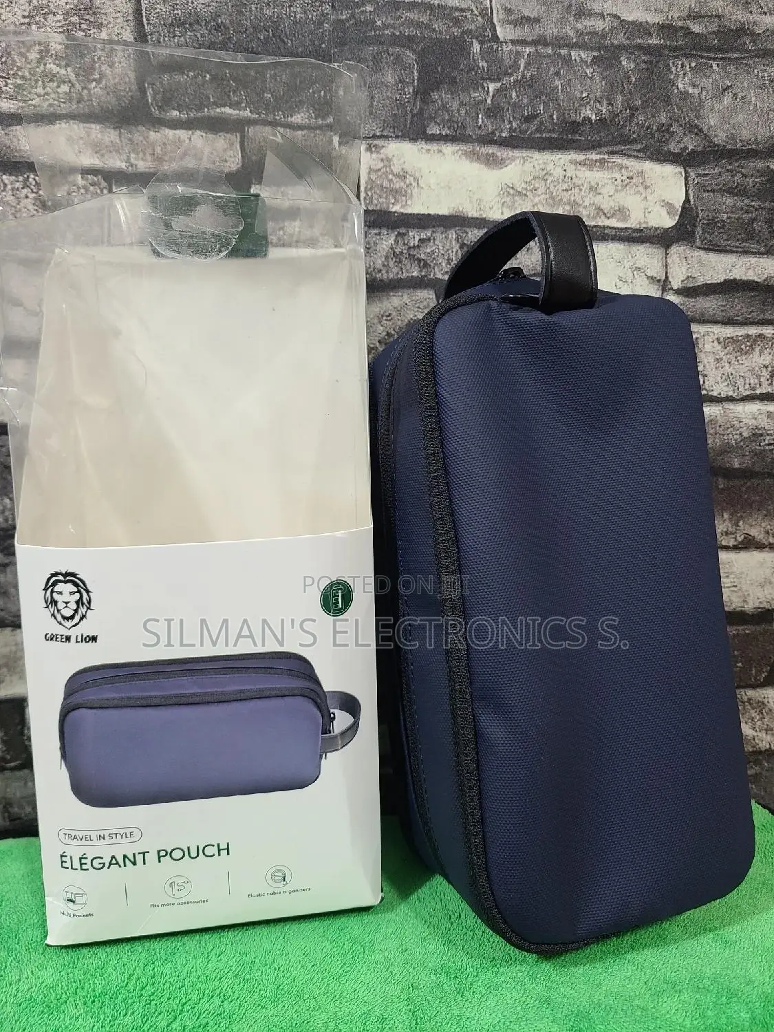 Green Lion Elegant Pouch Blue