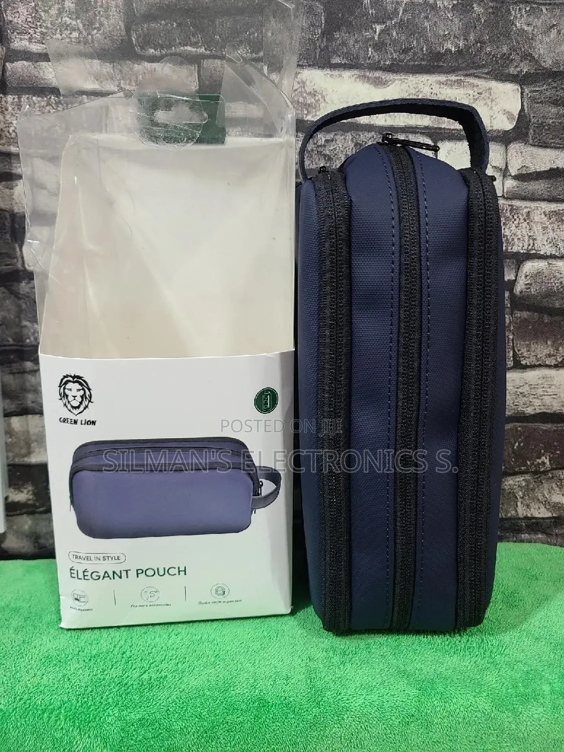 Green Lion Elegant Pouch Blue