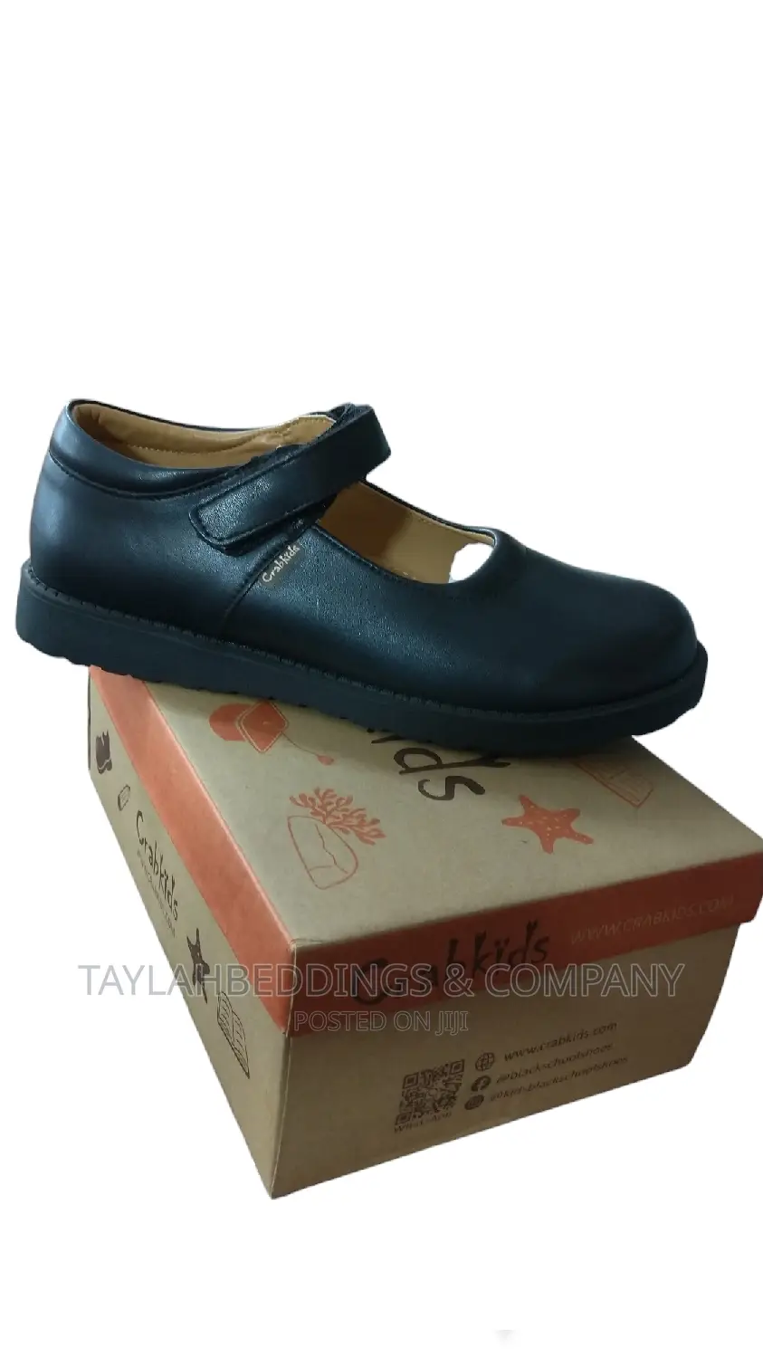 CRAB KIDS Fashion Girls Black School Shoes