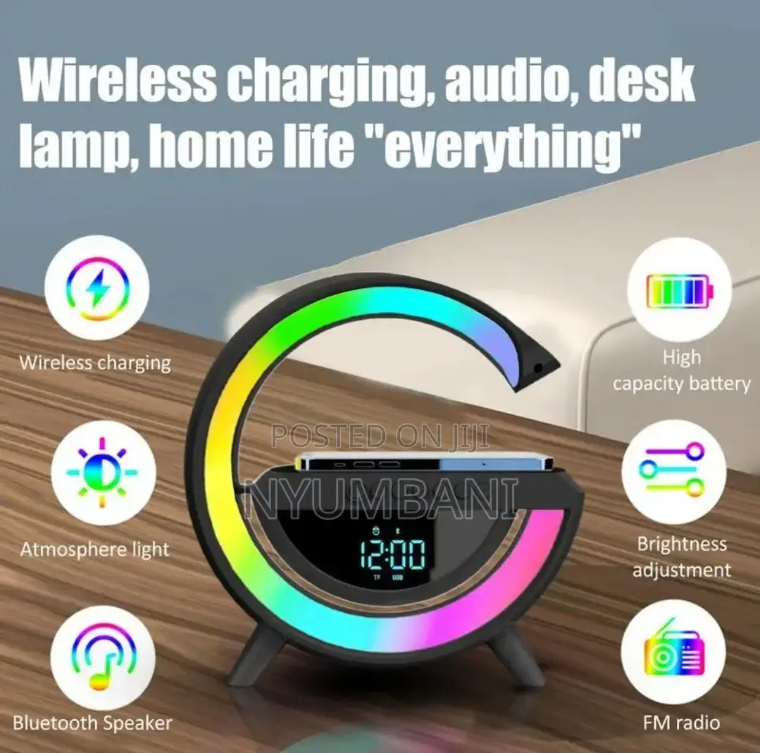 2 in 1 Fast Wireless Charger With Alarm Clock