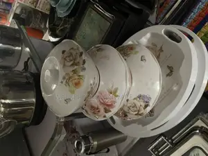5pcs Set of Melamine Serving Bowls 2 Trays