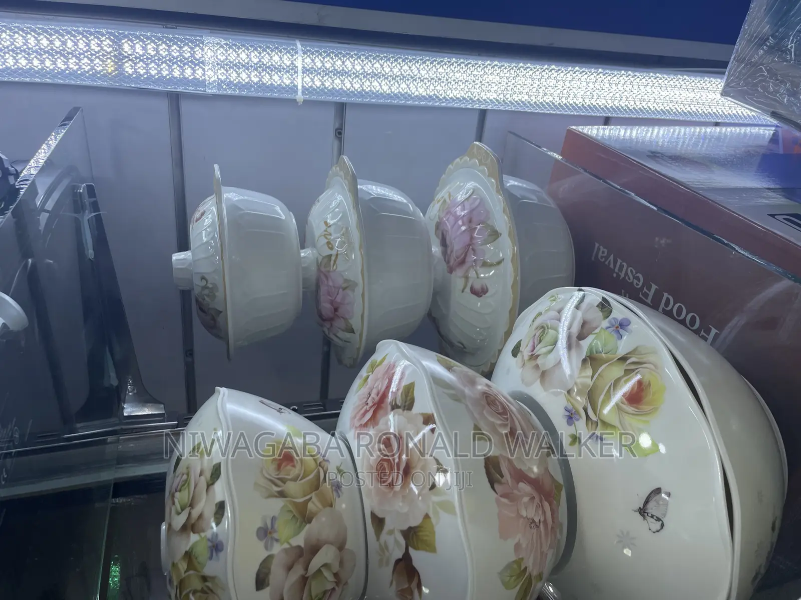 3pcs Serving Melamine Bowls With Covers
