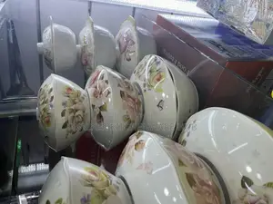 3pcs Serving Melamine Bowls With Covers