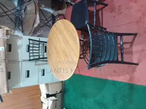 Heavy Duty Round Table With Two Chairs.