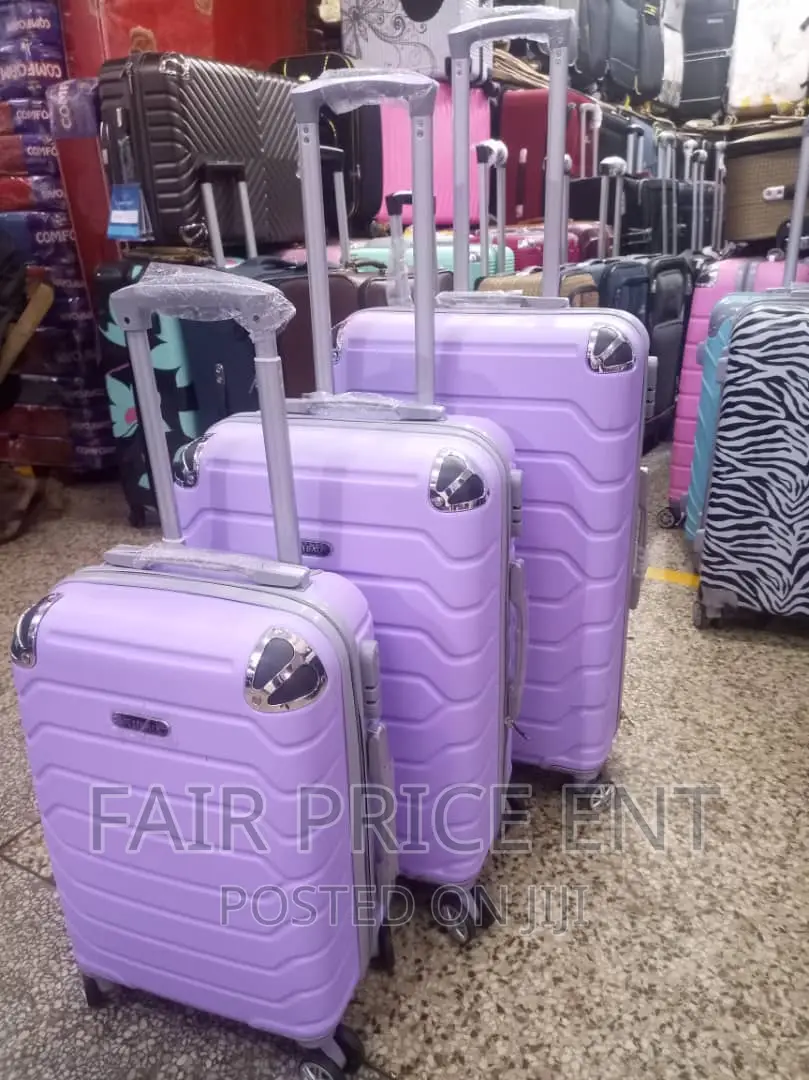 Vip Classy Plastic Suitcases.Full Set.( Purple)