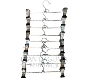 Twisted Metal Trousers Hangers With Pegs - 10 Pcs.