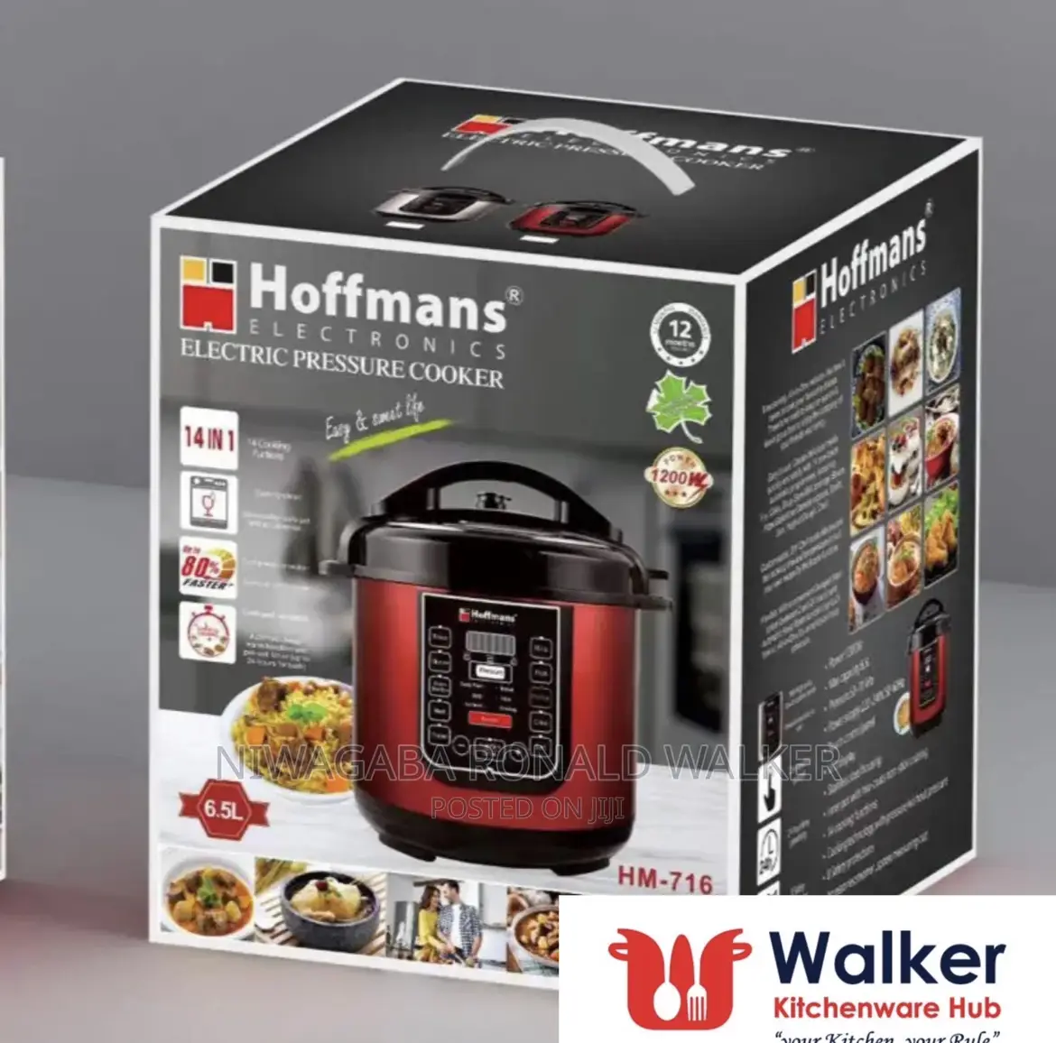 Hoffmans 6.5l 14 in 1 Digital Electric Pressure Cooker