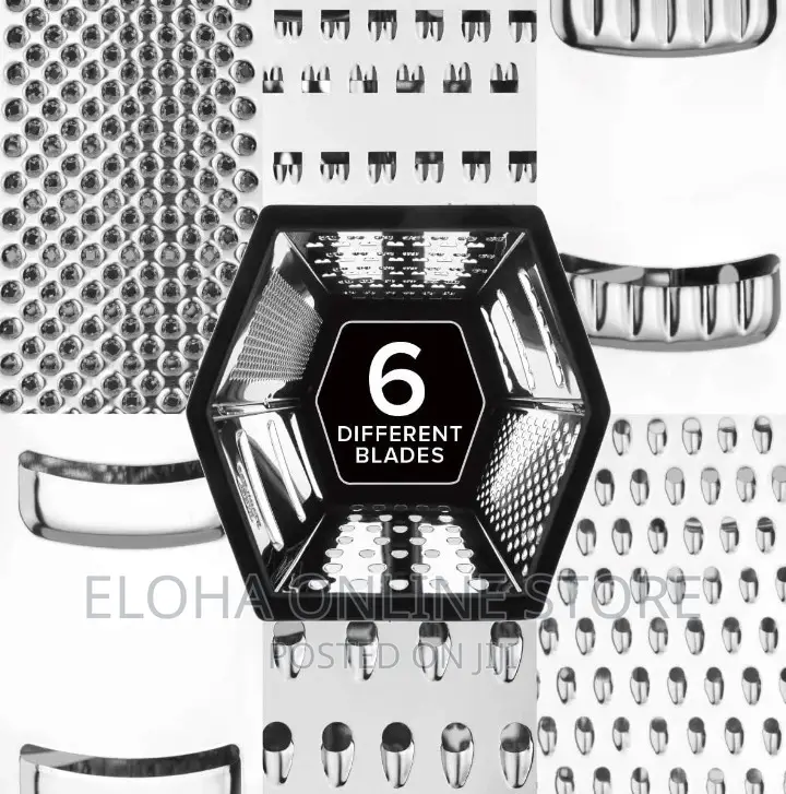 6 Sided Multipurpose Grater -Silver