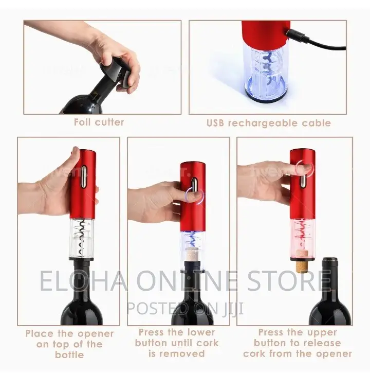 Electric Wire Bottle,Beer,Foil Cutter,Wire Opener Set