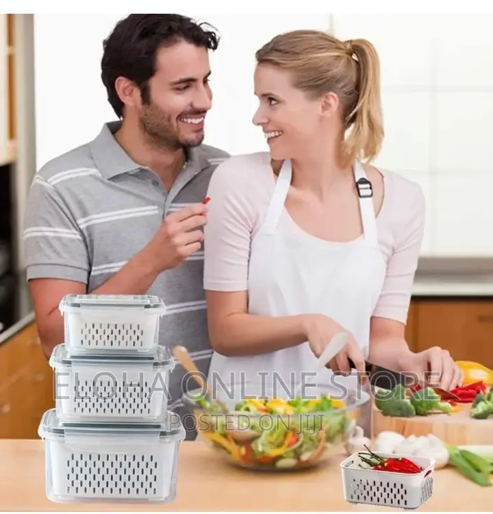 Multifunctional 2 in 1 Fridge Drainbasket/Storage Containers