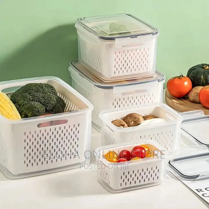 Multifunctional 2 in 1 Fridge Drainbasket/Storage Containers