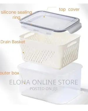 Multifunctional 2 in 1 Fridge Drainbasket/Storage Containers