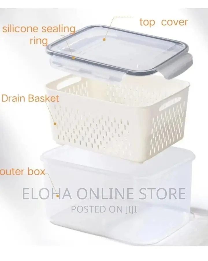 Multifunctional 2 in 1 Fridge Drainbasket/Storage Containers