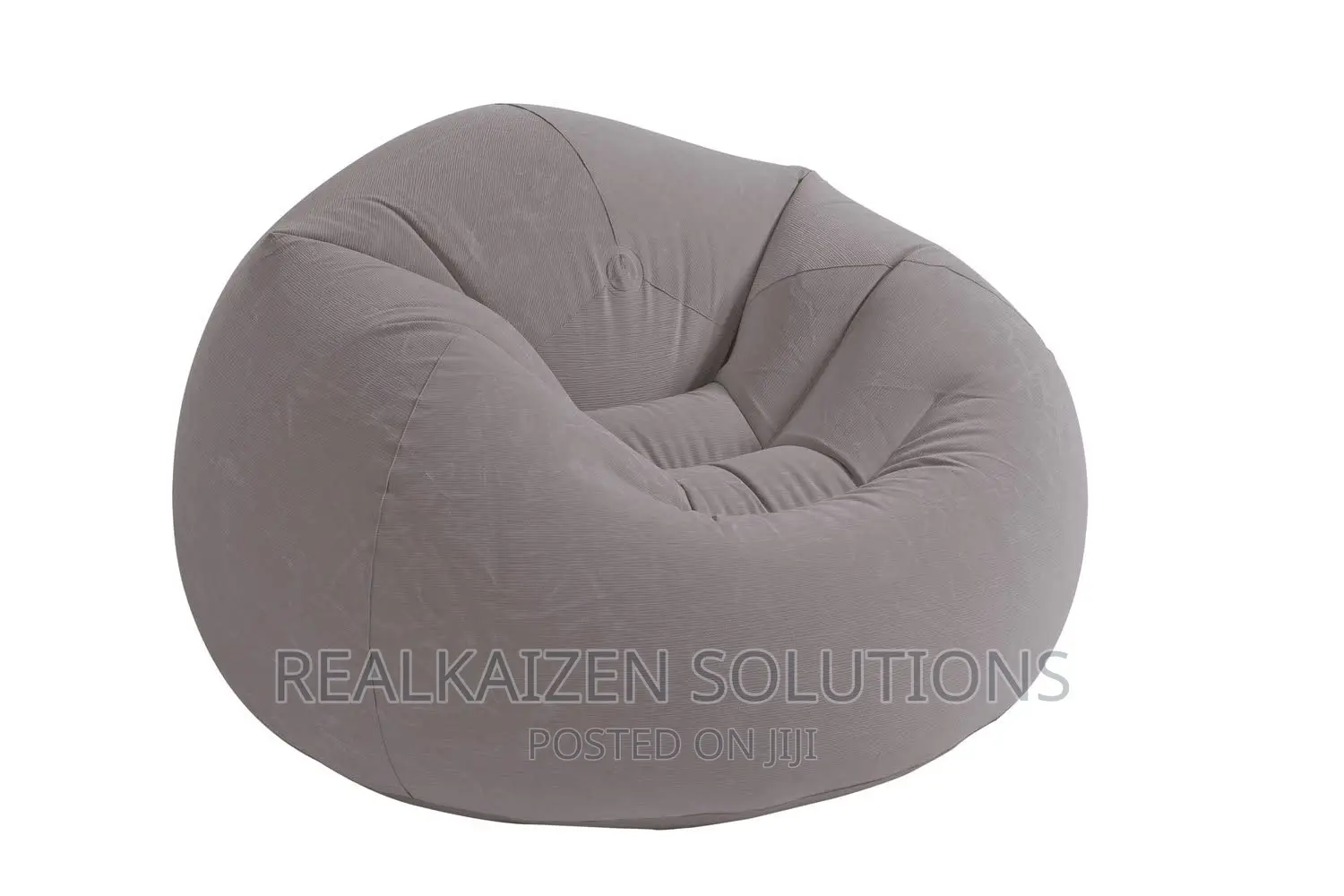 Intex Inflatable Contoured Gray Beanless Bag Lounge Chair