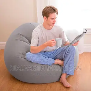 Intex Inflatable Contoured Gray Beanless Bag Lounge Chair
