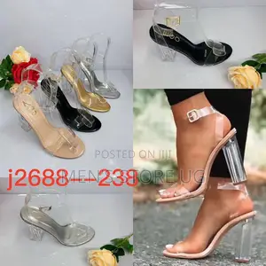 Ladies Glass Block Heels