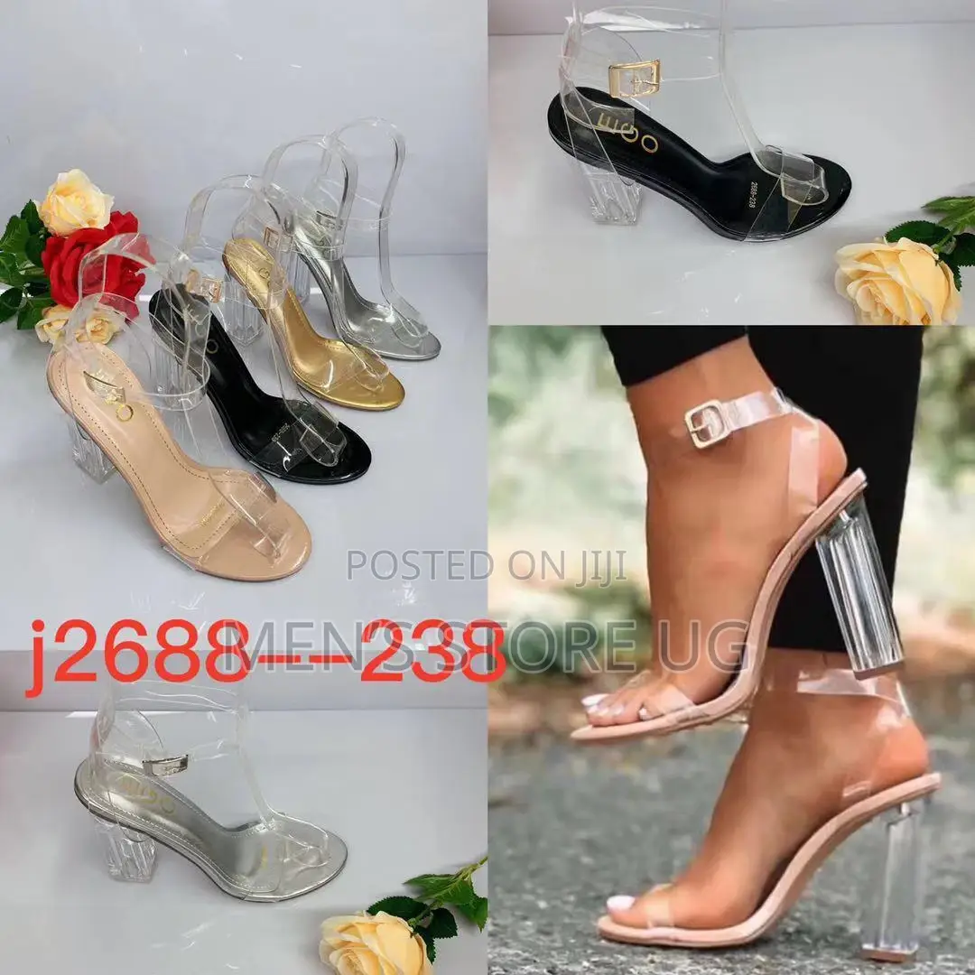 Ladies Glass Block Heels