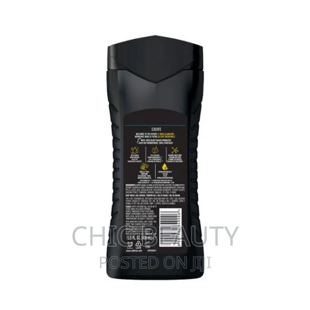 Axe Excite 3 in 1 Body Face Hair Wash for Men 400ml