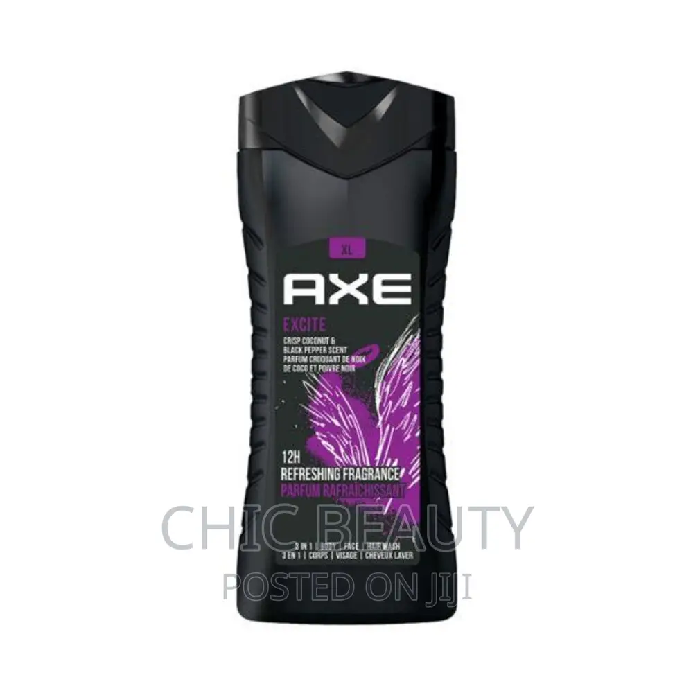 Axe Excite 3 in 1 Body Face Hair Wash for Men 400ml