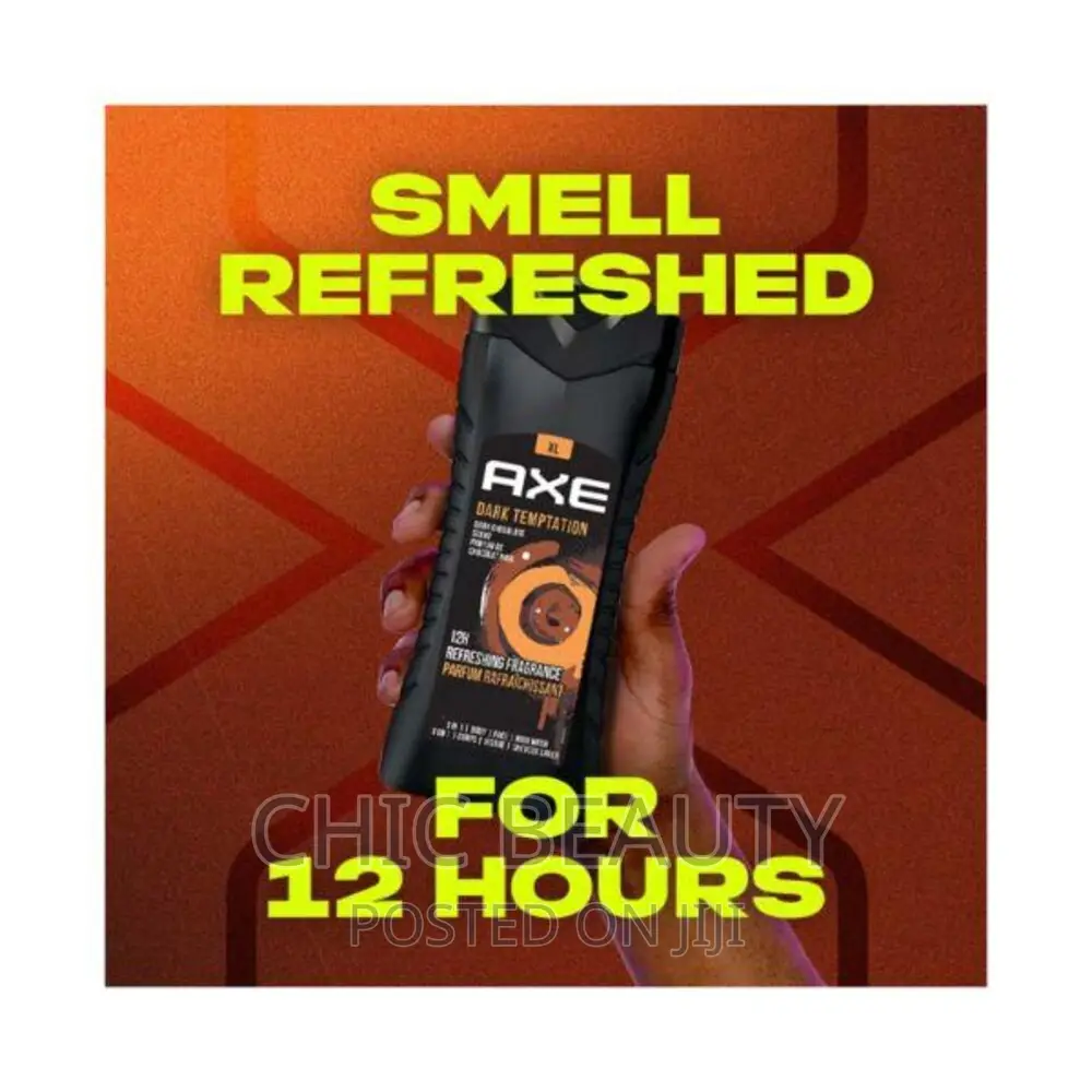 Axe Dark Temptation 3in1 Body Face Hair Wash for Men 400ml