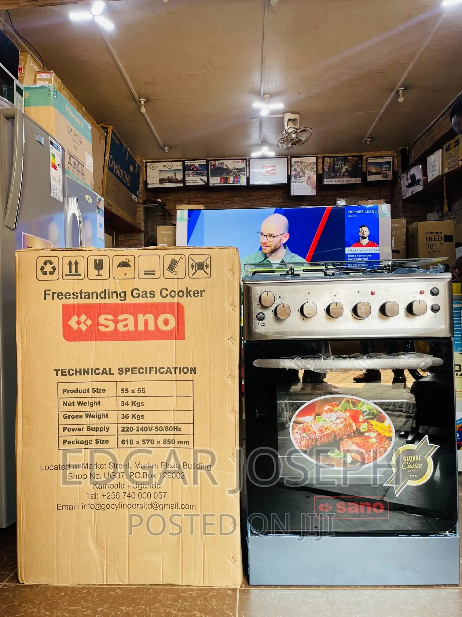 Sano 55 by 55 Gass Cooker 3 Gass 1 Electric