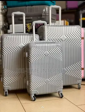 3pcs Gray Plastic Suitcase Set