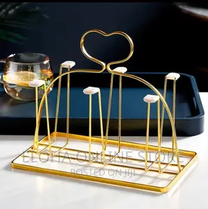 Golden Metal Mug Holder/Wine Glass Storage Drying Rack