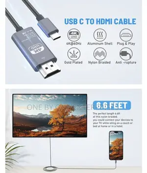 USB 3.1 Type-C to HDMI Cable Phone to TV
