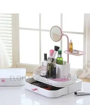 Multifunctional Cosmetic Jewelry Drawer Box With Mirror