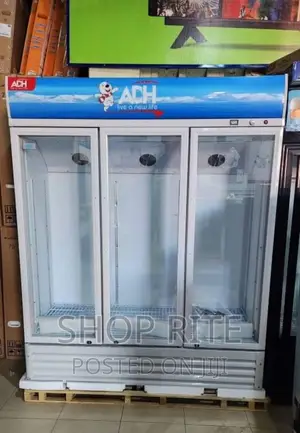 Adh 1035 Litres Tripple Door Glass Display Refrigerator New