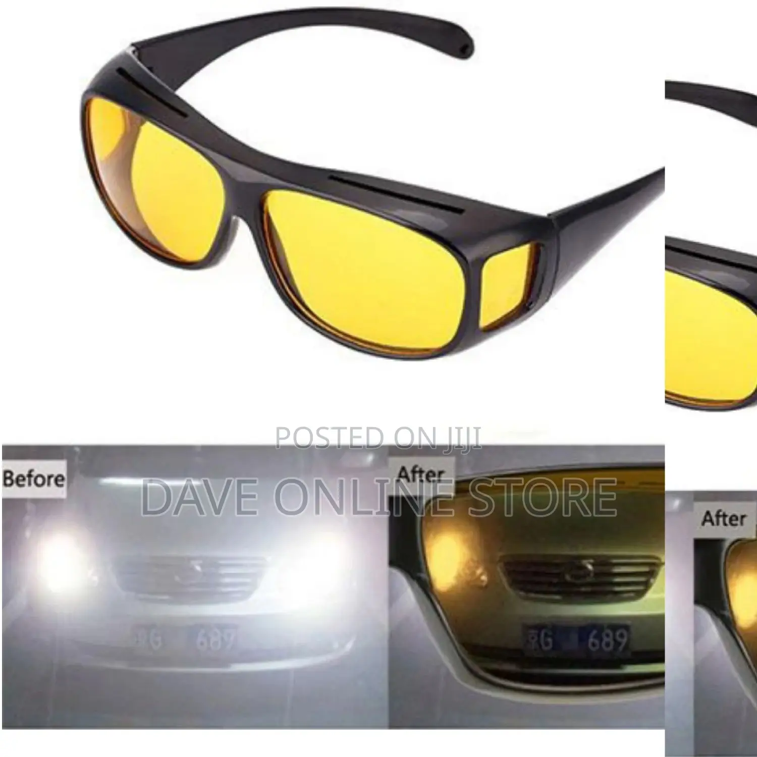 Night Hd Vision Clear Glass for Driving-Yellow