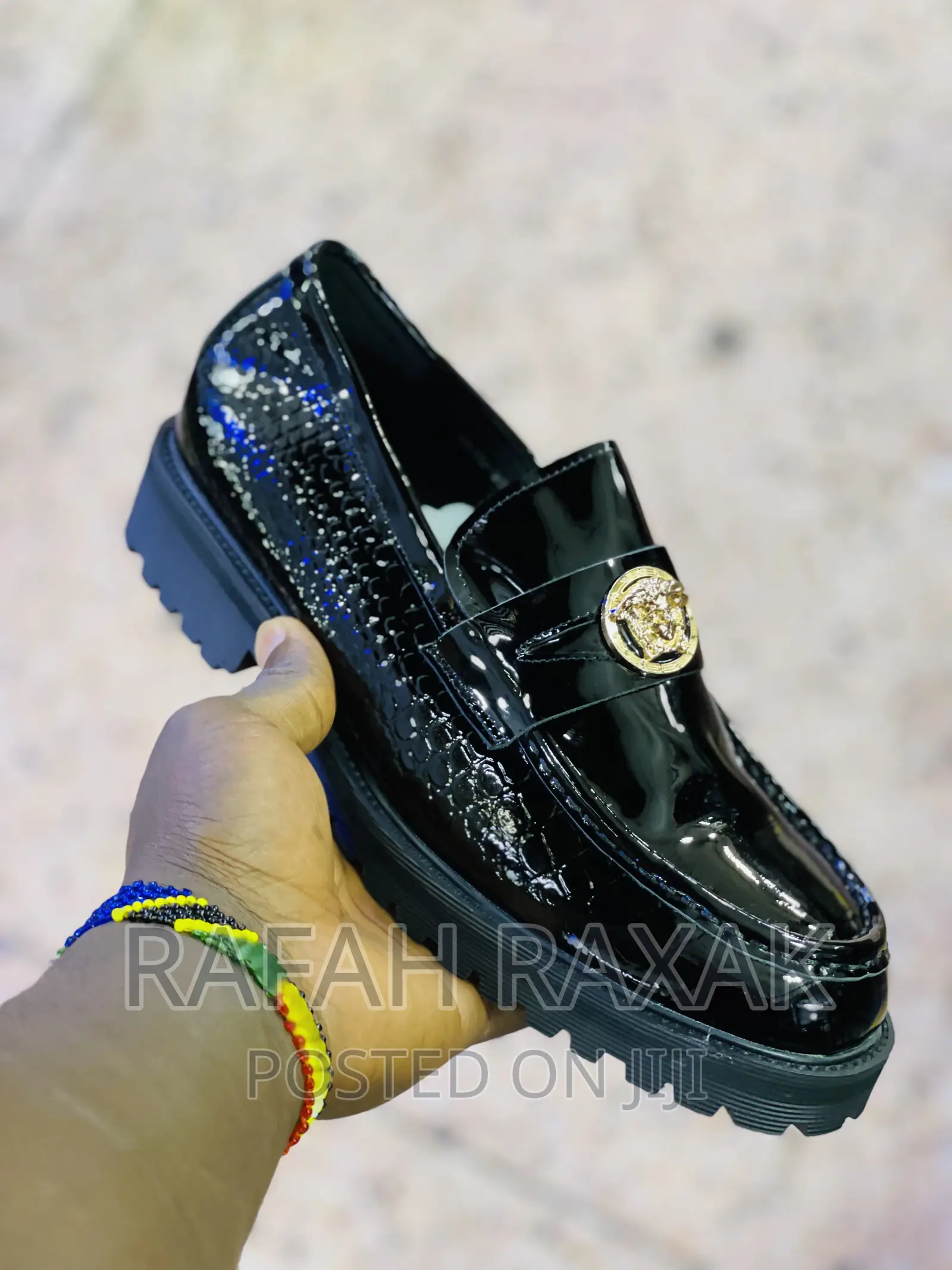 Original Versace Big Sole Shinny Mirror Shoes