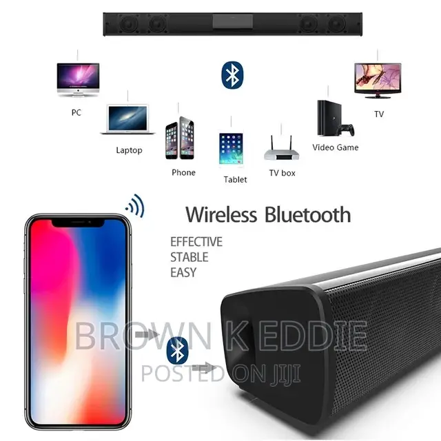 TV Speaker Bluetooth Soundbar Subwoofer Bass Stereo
