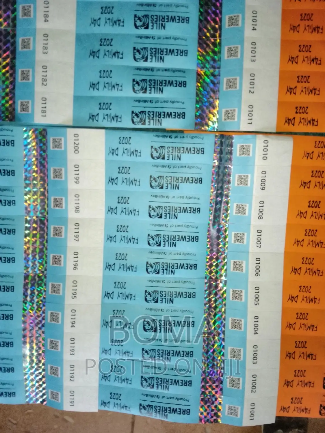 Event Wristbands Tyvek Material