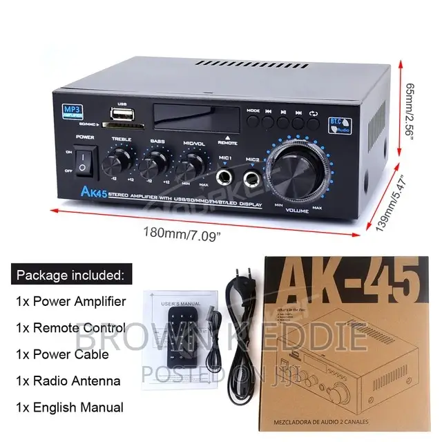 Woopker AK45 Hifi Digital Amplifier Max Power 90wx2 Channel
