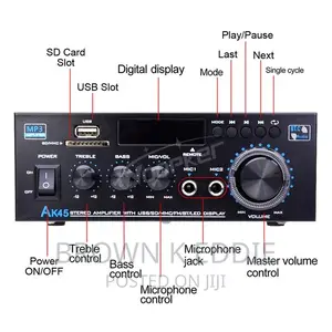 Woopker AK45 Hifi Digital Amplifier Max Power 90wx2 Channel