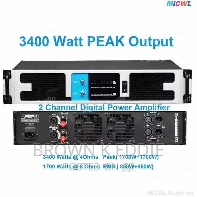 CA6400 4 Channel 6000 Digital Big Power Amplifier Peak