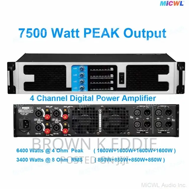 CA6400 4 Channel 6000 Digital Big Power Amplifier Peak