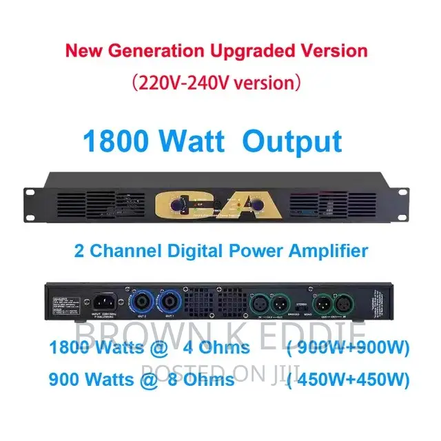 Professional Class D 1400w Digital Power Amplifier Dual Ch