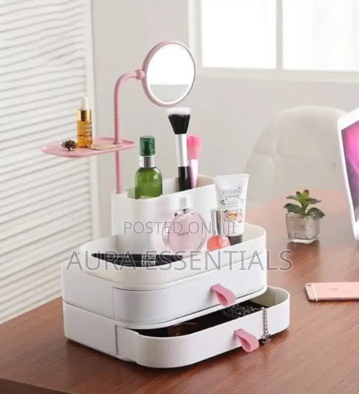 Cosmetics Organizer With Mirror