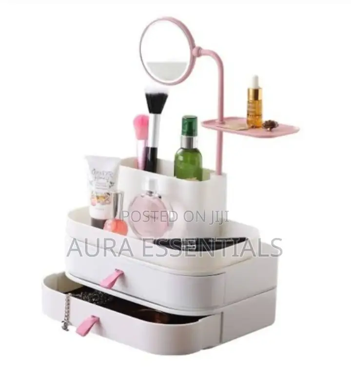 Cosmetics Organizer With Mirror