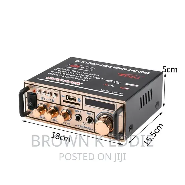 12V 220V 2ch LCD Display Digital Amplifier