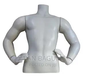 Half Top Male Dummy With Hands - Plastic