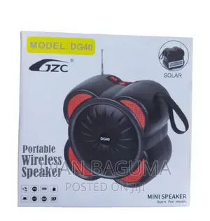 DG-40 Mini Portable Wireless Speaker - Solar Power