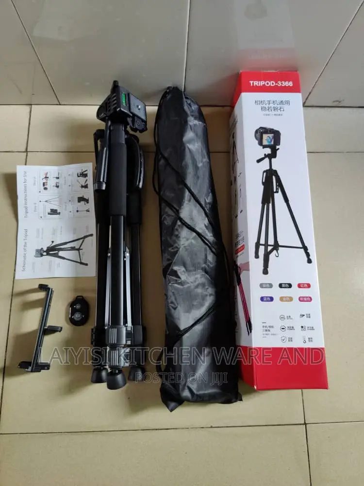 Phone Camera Tripod With A Remote Button