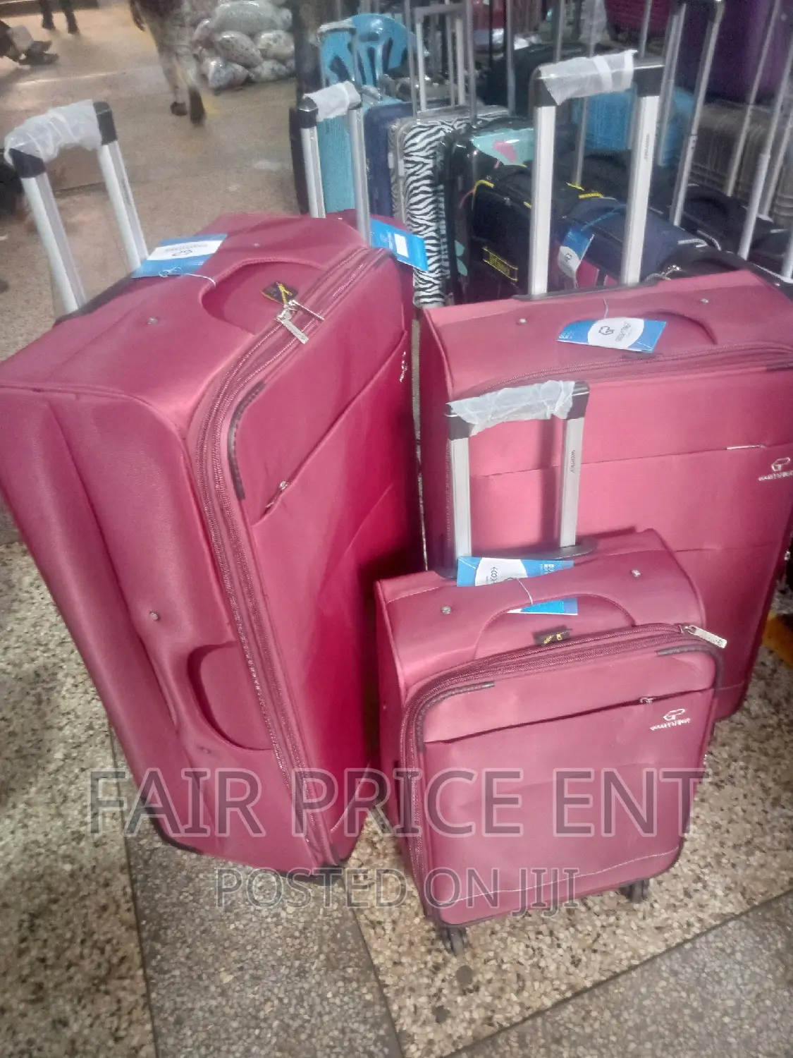 Vip Orginal Cloth Suitcases by Goodpartner. 3pcs.( Red)