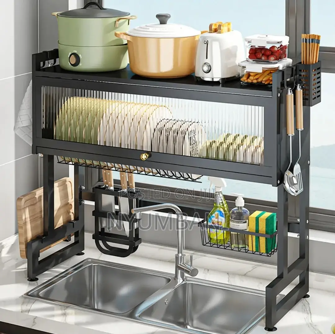 Over the Sink Dish Rack With Cabinet