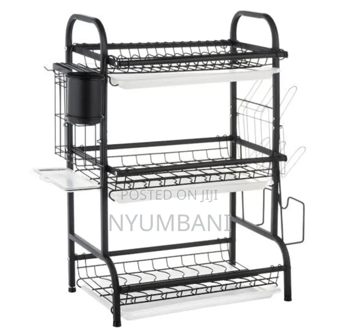 Dish Rack 3 Layers Black